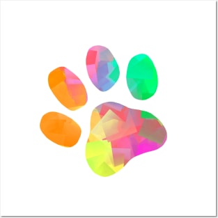 ABSTRACT Paw Print Posters and Art
